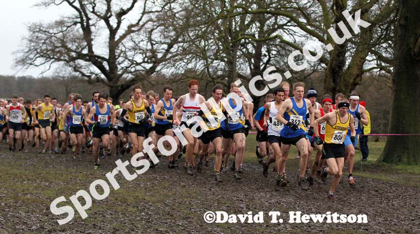 Start of the senior mens Northern Cross Country Champs, Knowsley Safari Park. Photo: David T. Hewitson/Sports for All Pics